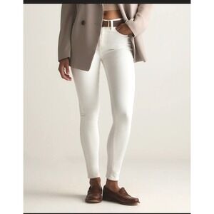Quince Bella Stretch Skinny Jeans Cloud White 25 Womens New!